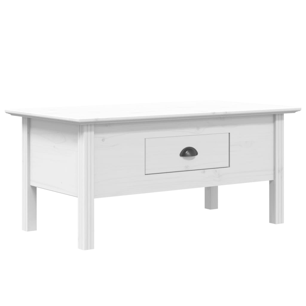 vidaXL Coffee Table BODO White 100x55x45 cm Solid Wood Pine