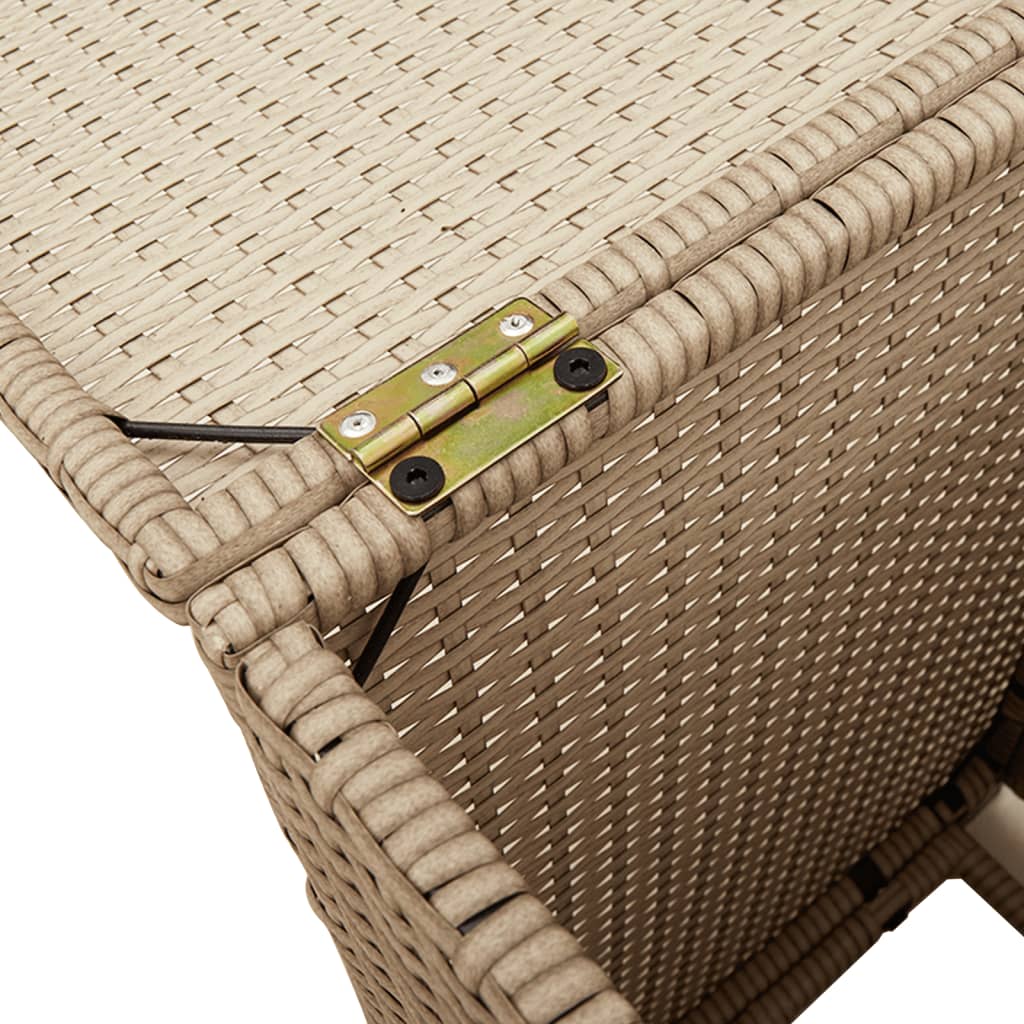 vidaXL Propane Tank Cover Table Beige 40x40x60 cm Poly Rattan