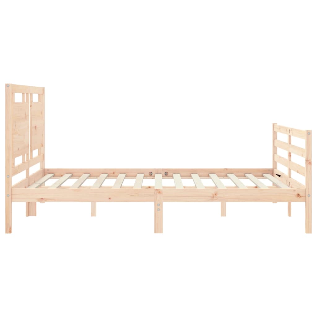 vidaXL Bed Frame without Mattress King Size Solid Wood