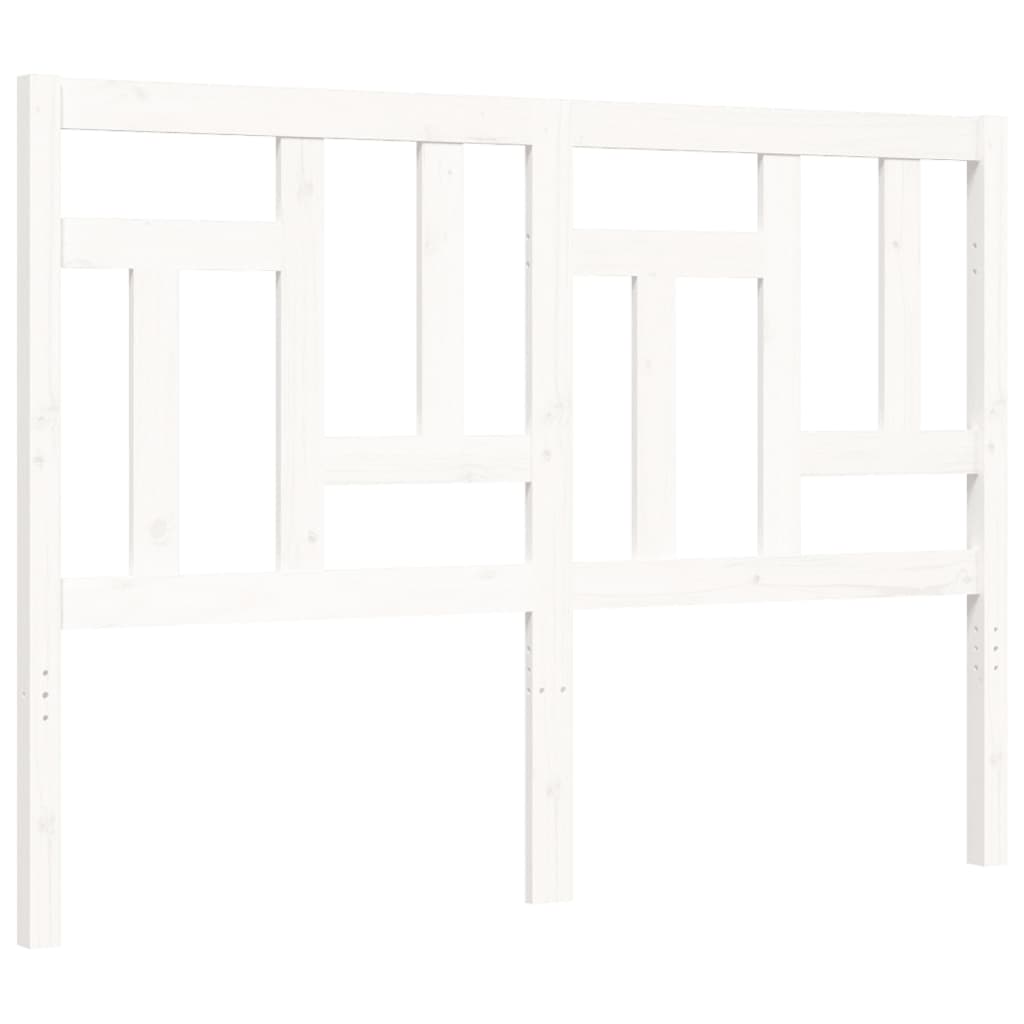 vidaXL Bed Frame without Mattress White 140x200 cm Solid Wood