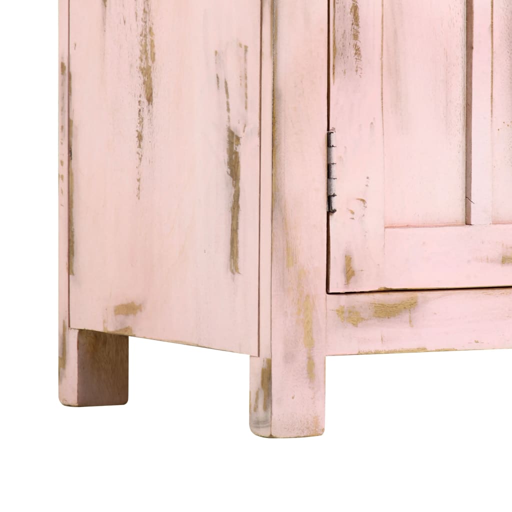 vidaXL Sideboard Light Pink 110x35x70 cm Solid Mango Wood