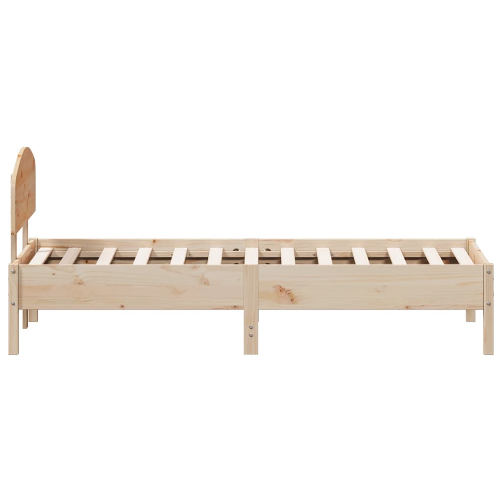 vidaXL Bed Frame without Mattress 75x190 cm Small Single Solid Wood Pine