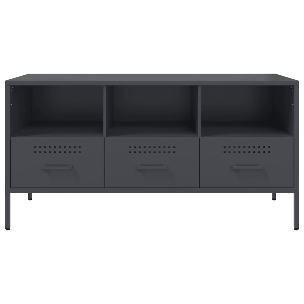 vidaXL TV Cabinet Anthracite 100.5x39x50.5 cm Steel