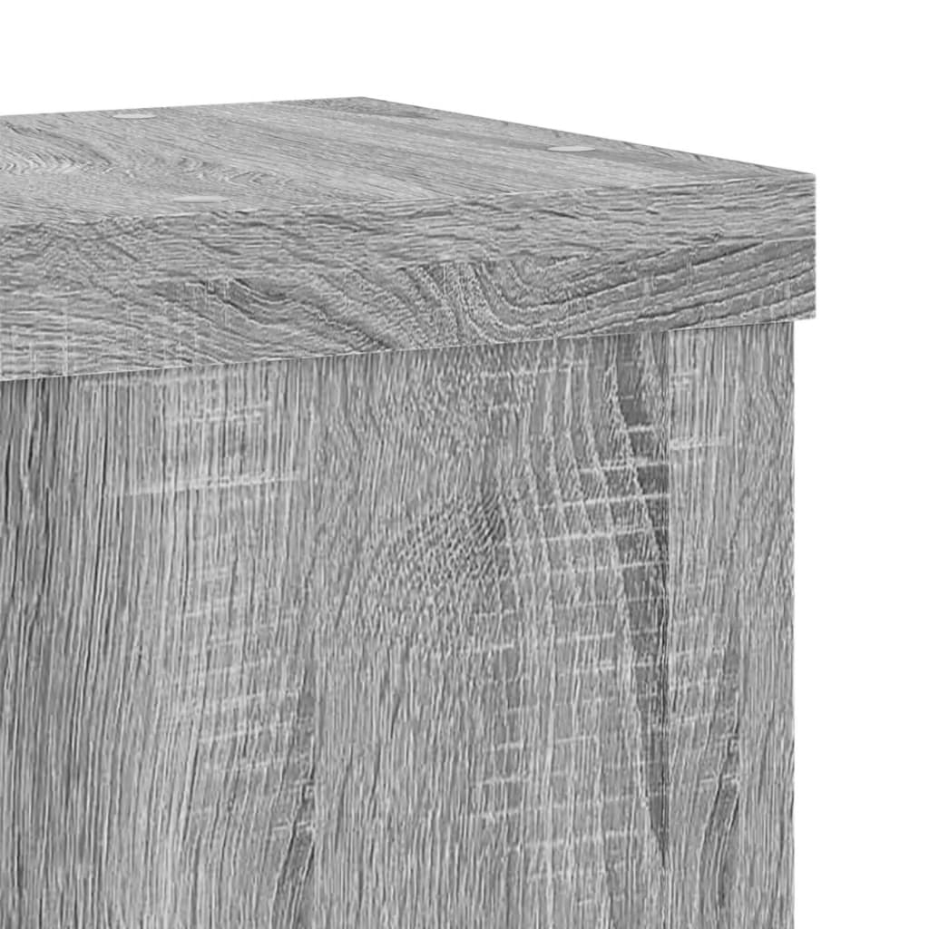 vidaXL Plant Stands 2 pcs Grey Sonoma 10x10x18 cm Engineered Wood