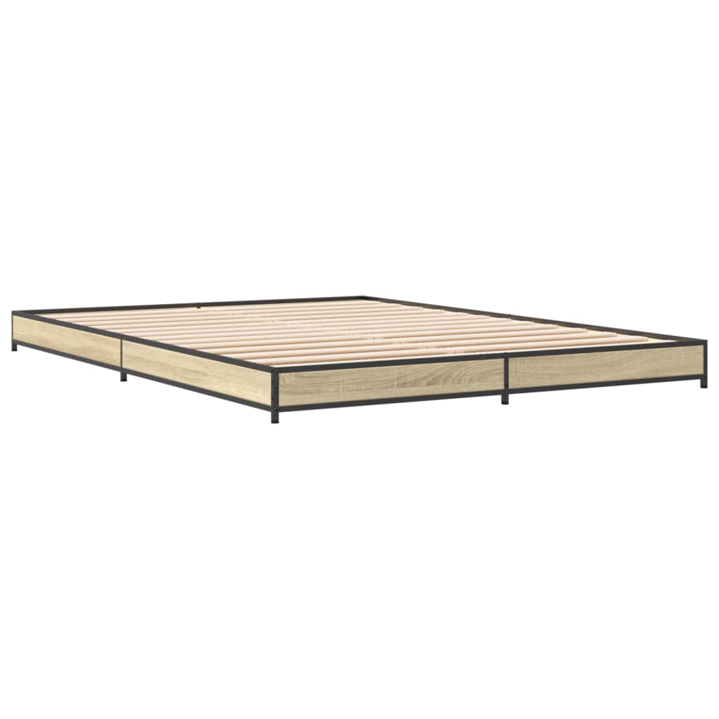 vidaXL Bed Frame without Mattress Sonoma Oak 120x200 cm