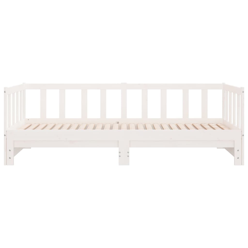 vidaXL Pull-out Day Bed without Mattress White 2x(90x200) cm