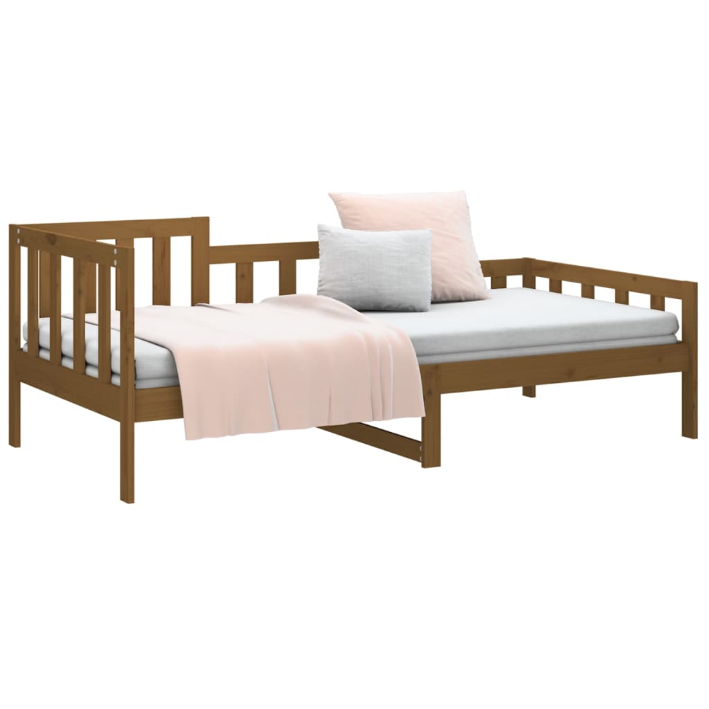 vidaXL Day Bed without Mattress Honey Brown 90x190 cm Single Solid Wood Pine