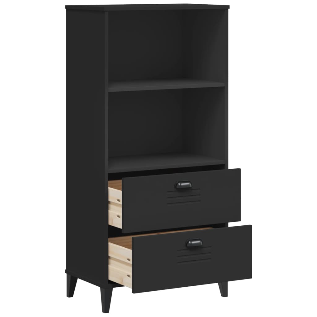 vidaXL Bookcase VIKEN Black 60x35x123 cm Engineered Wood