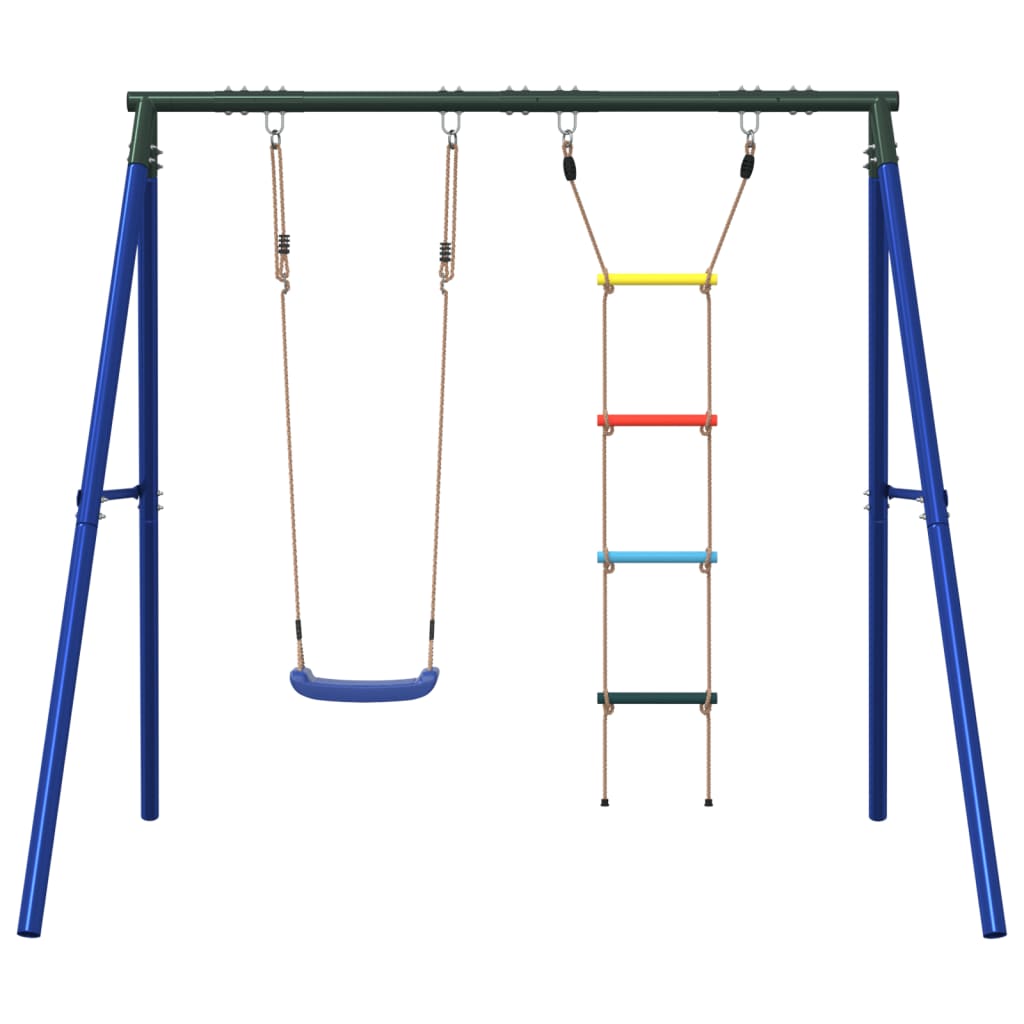 vidaXL Outdoor Swing Set with Swing and Ladder