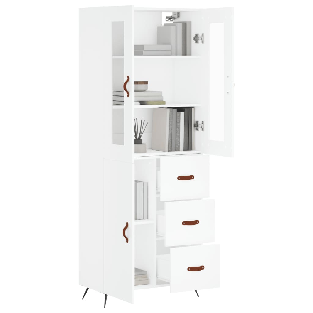 vidaXL Highboard White 69.5x34x180 cm Engineered Wood