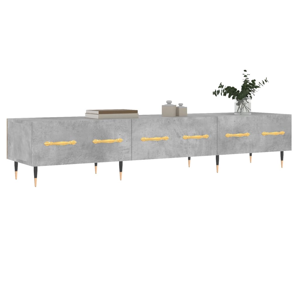 vidaXL TV Cabinet Concrete Grey 150x36x30 cm Engineered Wood