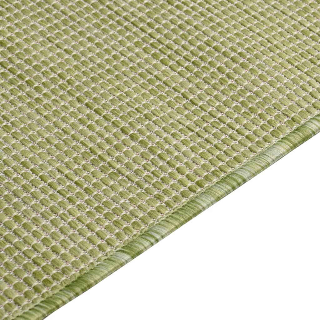 vidaXL Outdoor Flatweave Rug 80x250 cm Green