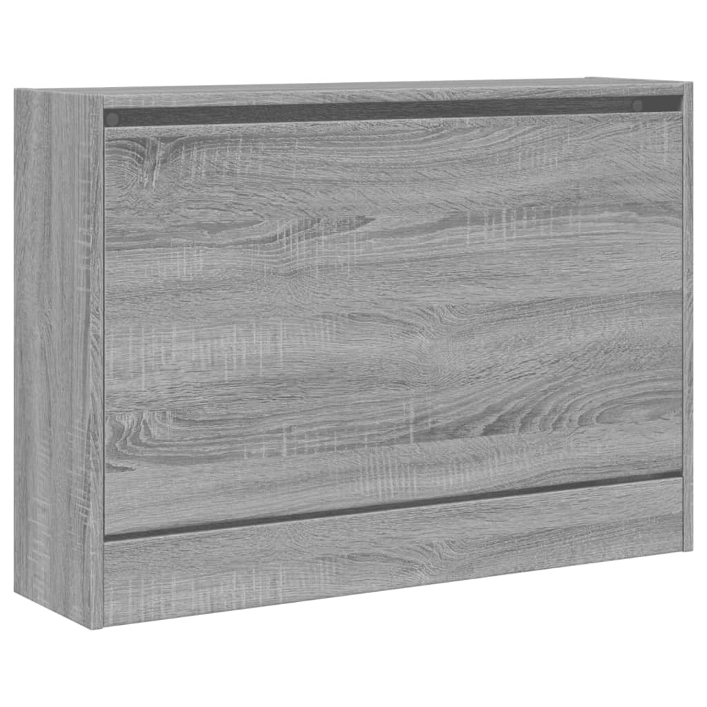 vidaXL Shoe Cabinet Grey Sonoma 80x21x57 cm Engineered Wood