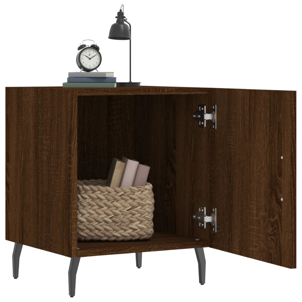 vidaXL Bedside Cabinet Brown Oak 40x40x50 cm Engineered Wood