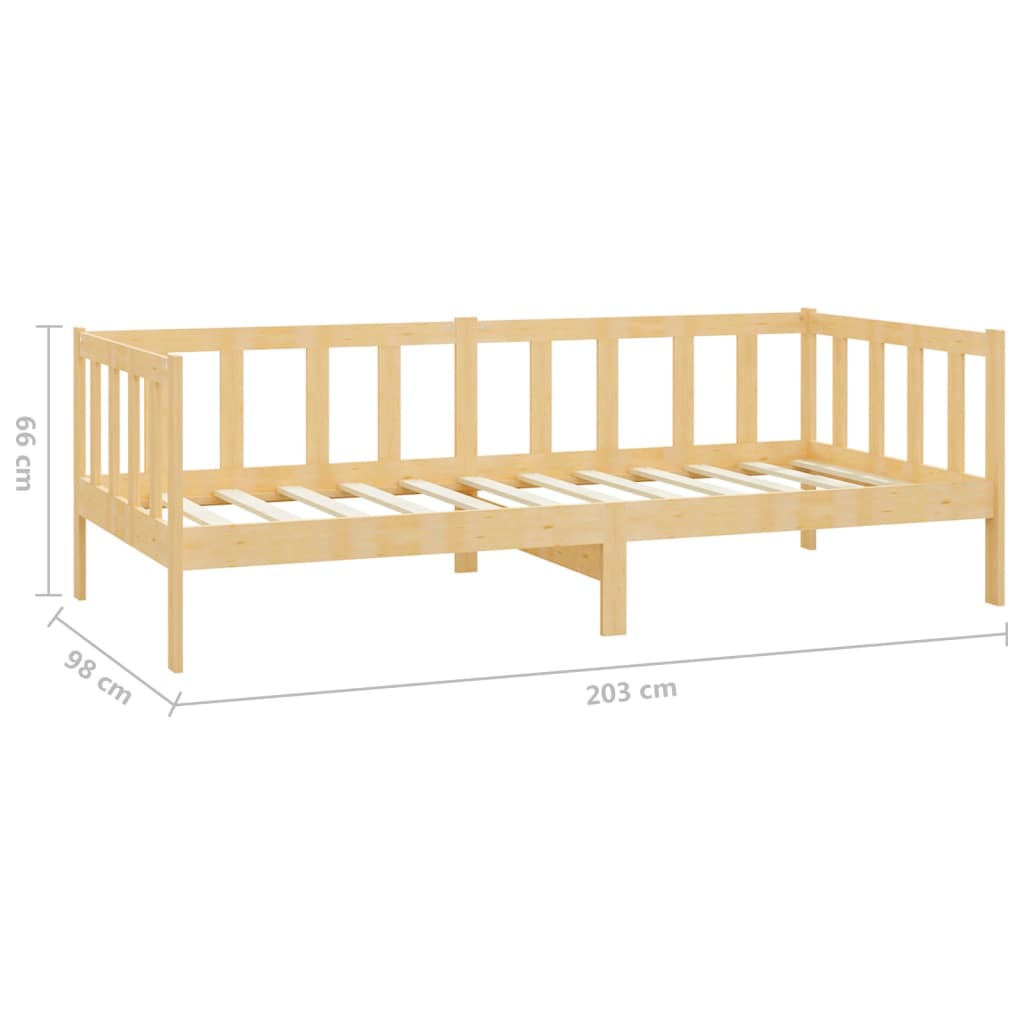 vidaXL Day Bed without Mattress Solid Wood Pine 90x200 cm