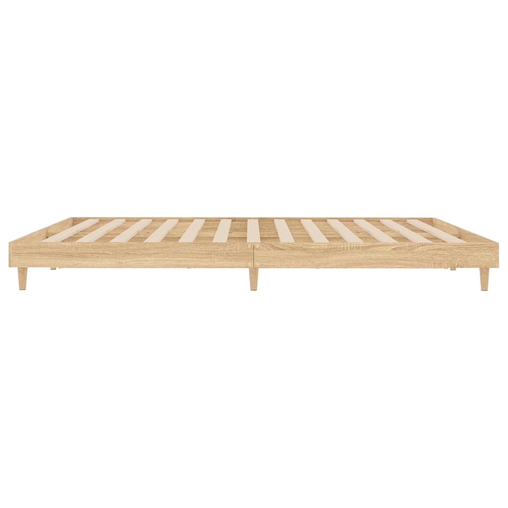 vidaXL Bed Frame without Mattress Sonoma Oak 140x200 cm Engineered Wood