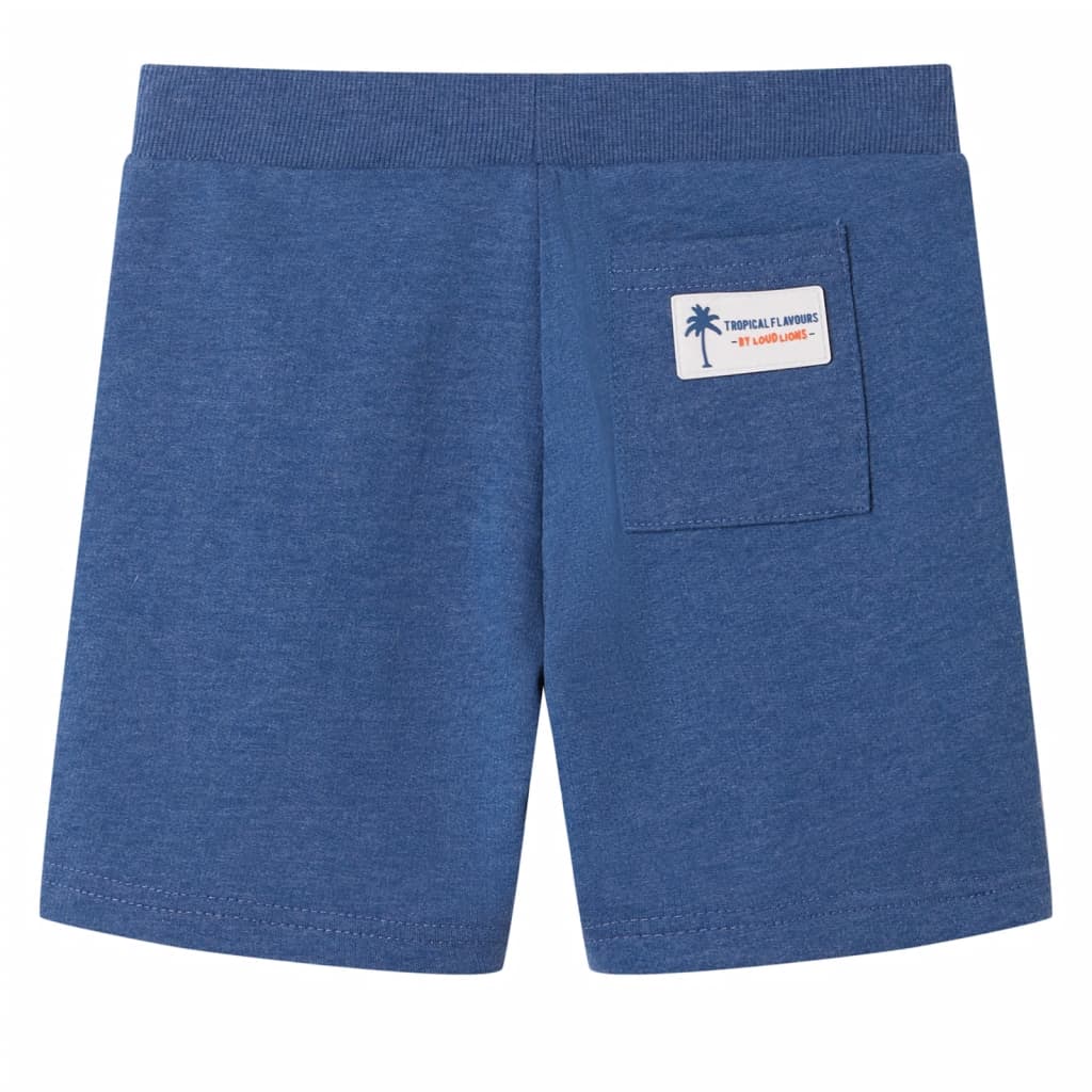 Kids' Shorts with Drawstring Dark Blue Melange 140