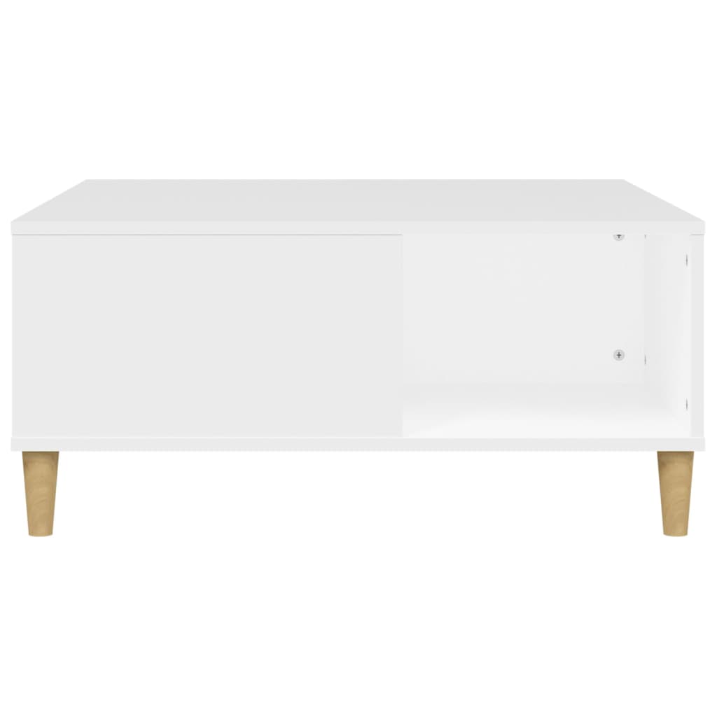 vidaXL Coffee Table White 80x80x36.5 cm Engineered Wood