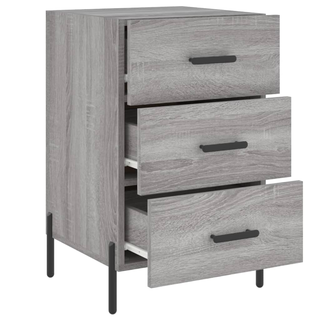 vidaXL Bedside Cabinet Grey Sonoma 40x40x66 cm Engineered Wood