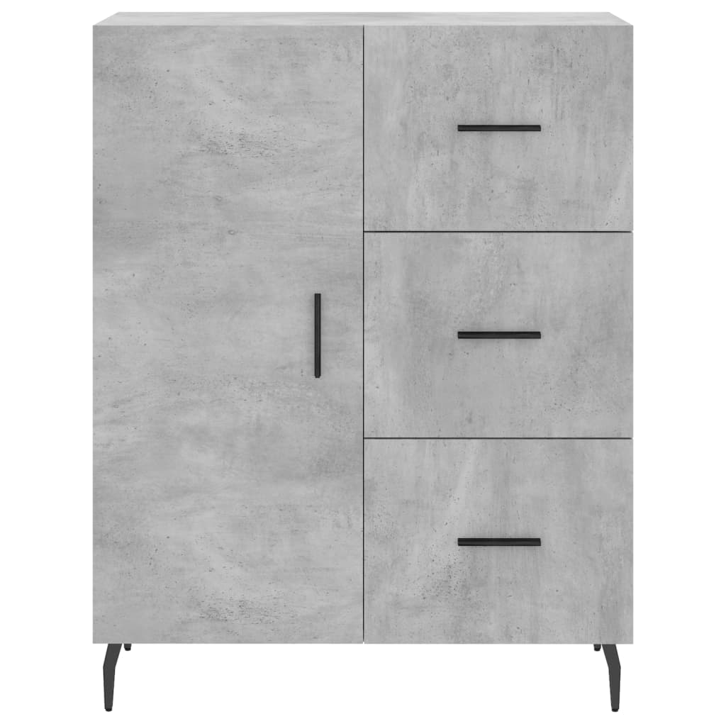 vidaXL Highboard Concrete Grey 69.5x34x180 cm Engineered Wood