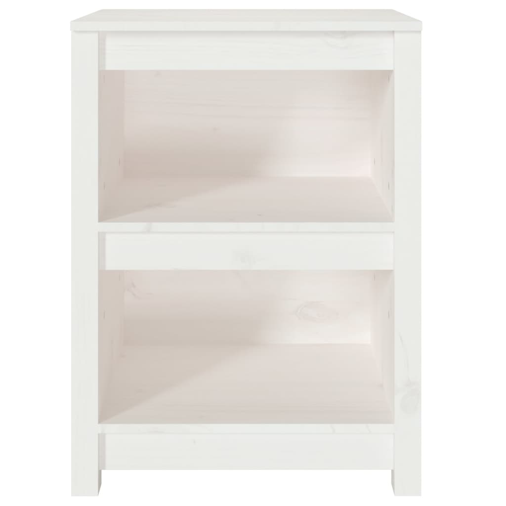 vidaXL Book Cabinet White 50x35x68 cm Solid Wood Pine