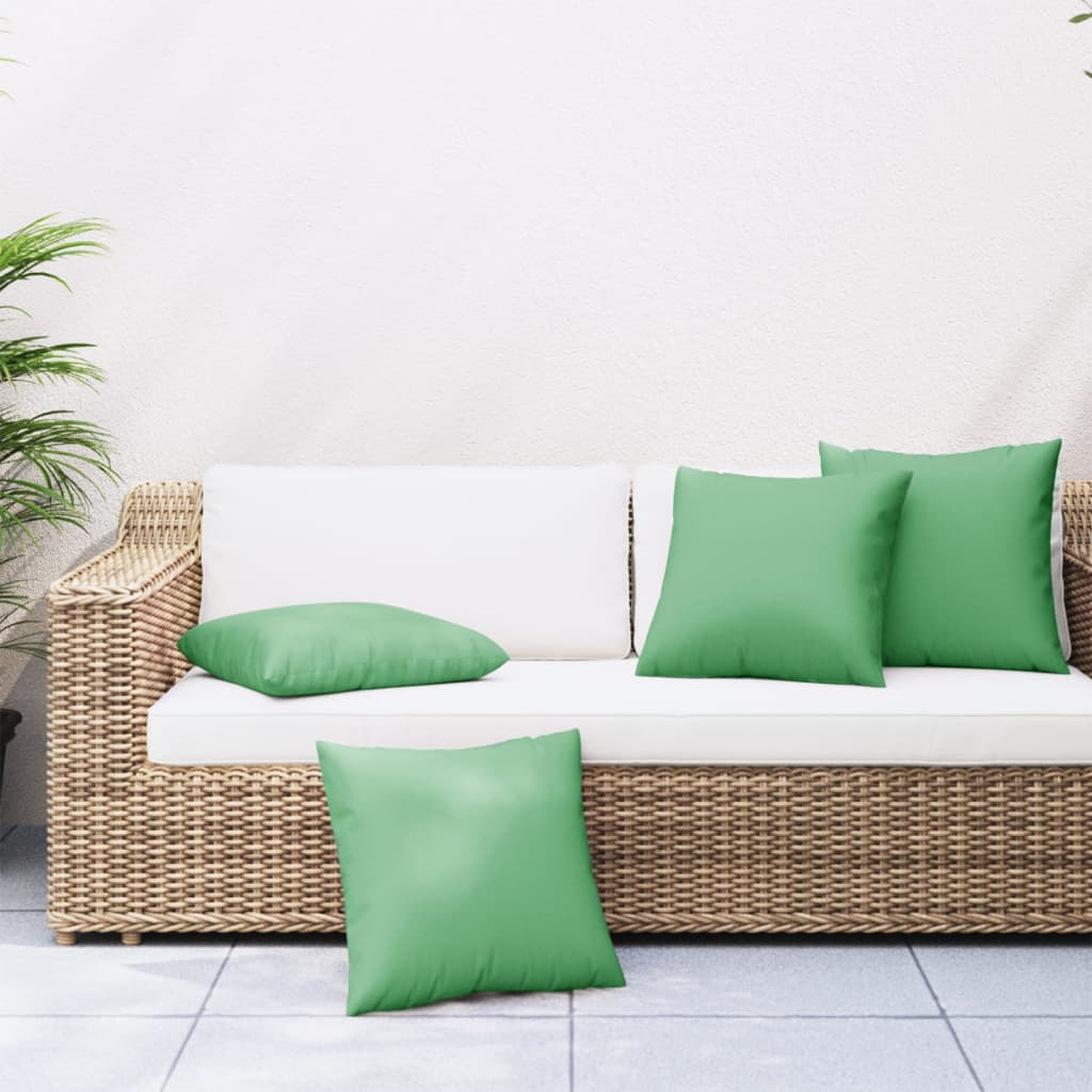 vidaXL Sofa Cushions 4 pcs Green 40x40 cm Fabric