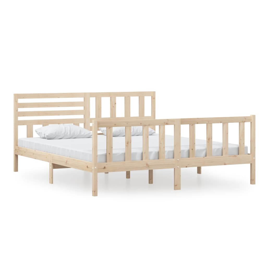 vidaXL Bed Frame without Mattress Super King Solid Wood