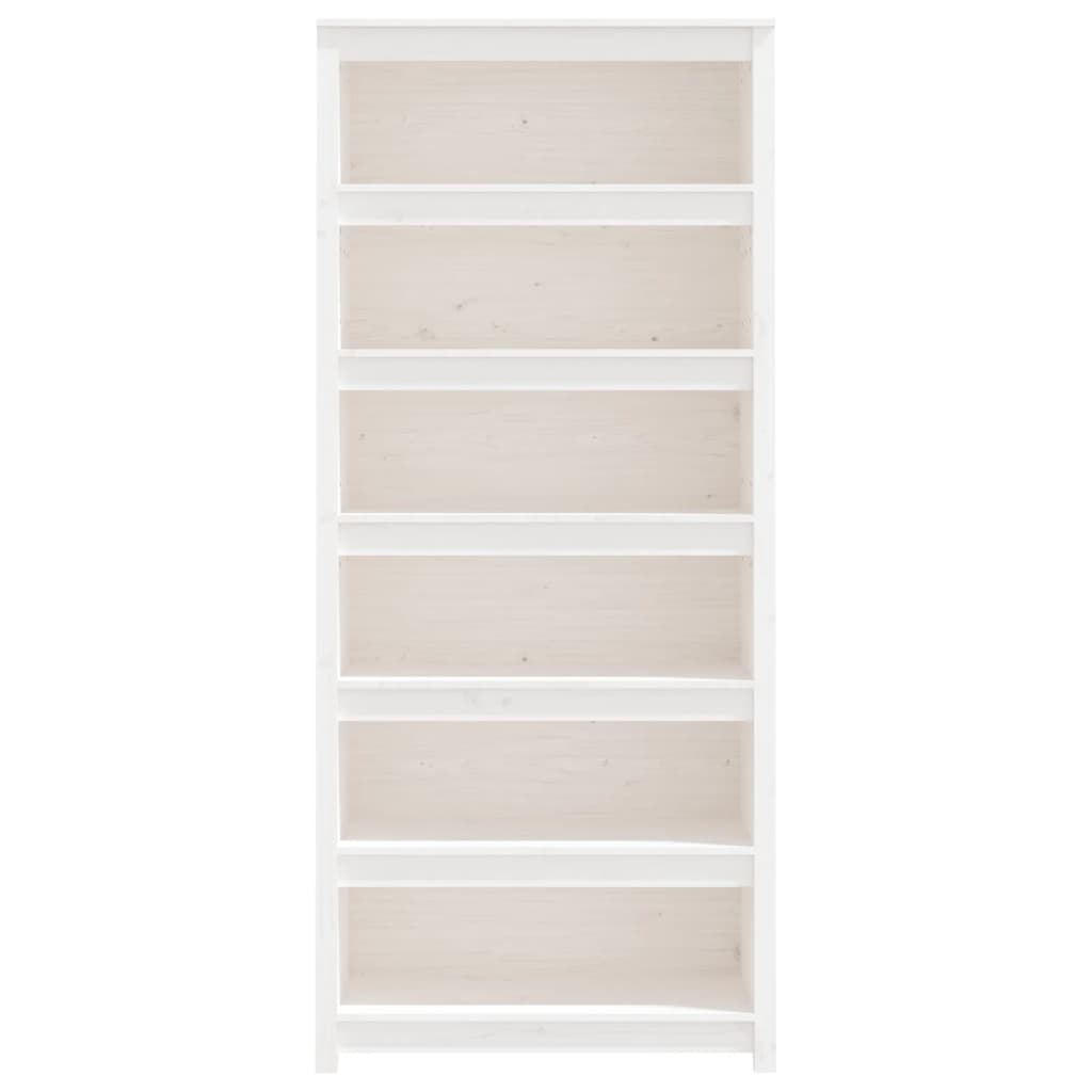 vidaXL Book Cabinet White 80x35x183 cm Solid Wood Pine