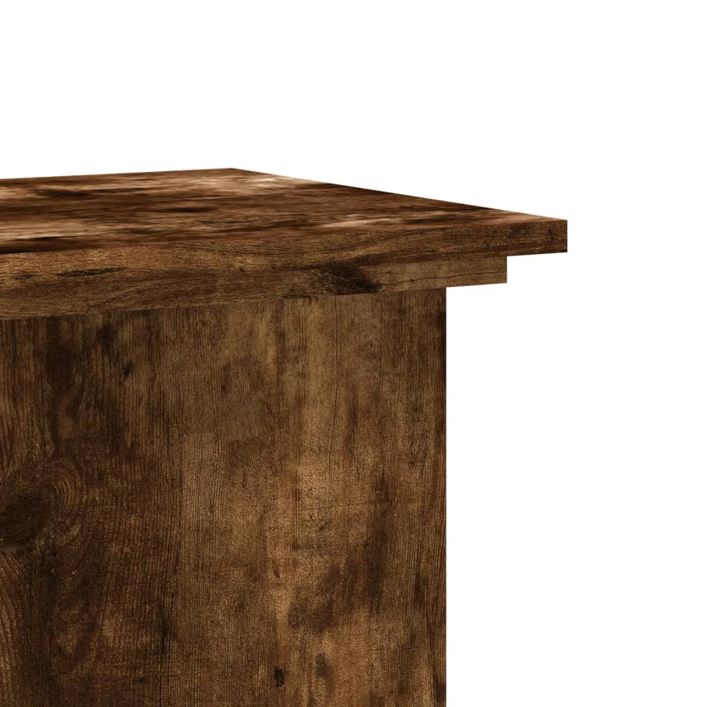 vidaXL Plant Stand Smoked Oak 33x33x60 cm Engineered Wood