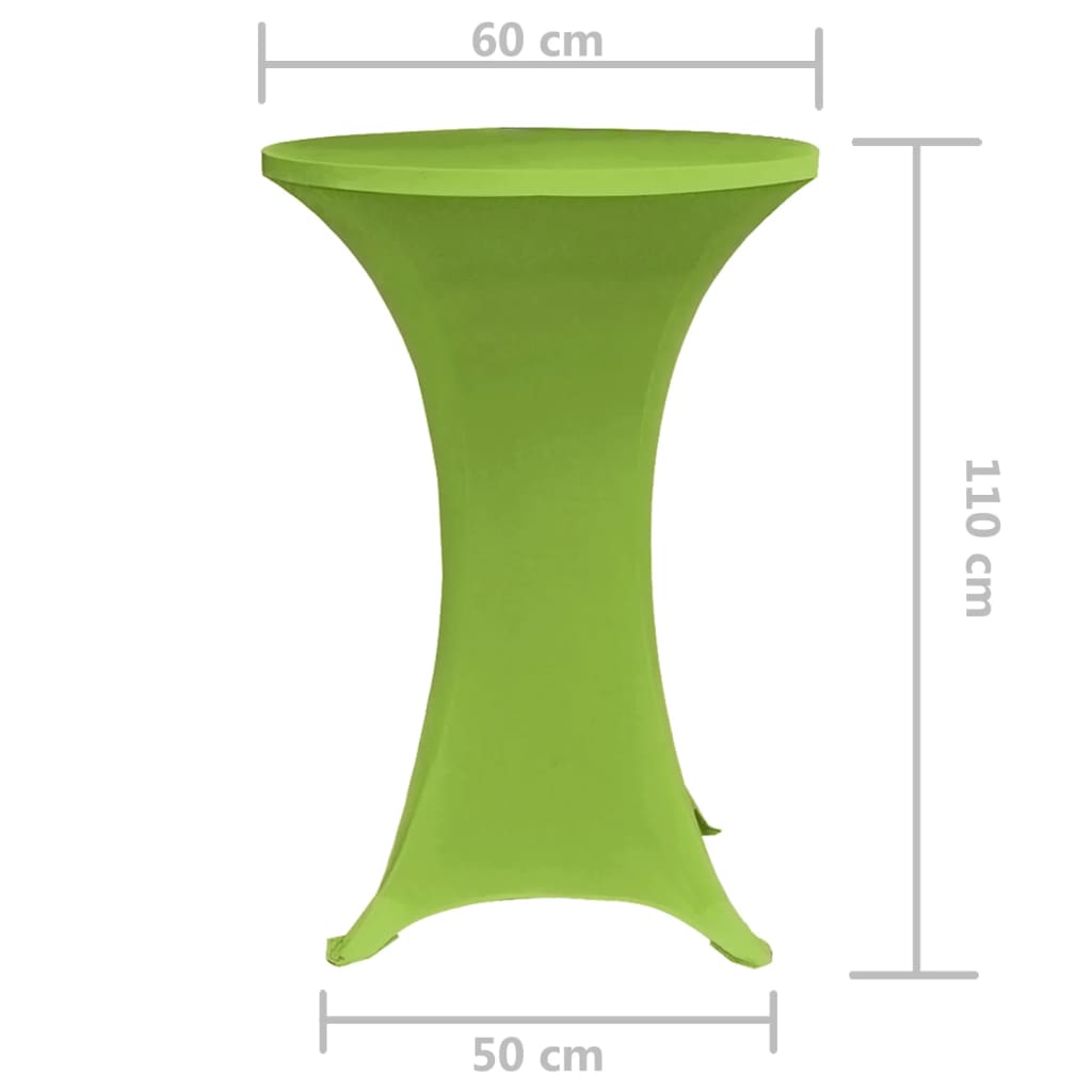 vidaXL Stretch Table Cover 2 pcs 60 cm Green