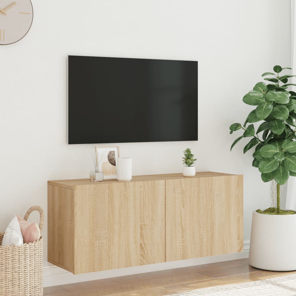 vidaXL TV Cabinet Wall-mounted Sonoma Oak 100x30x41 cm