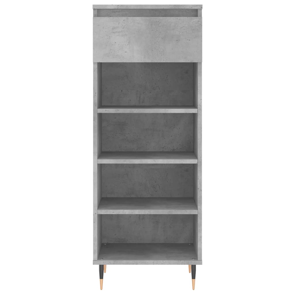 vidaXL Shoe Cabinet Concrete Grey 40x36x105 cm Engineered Wood