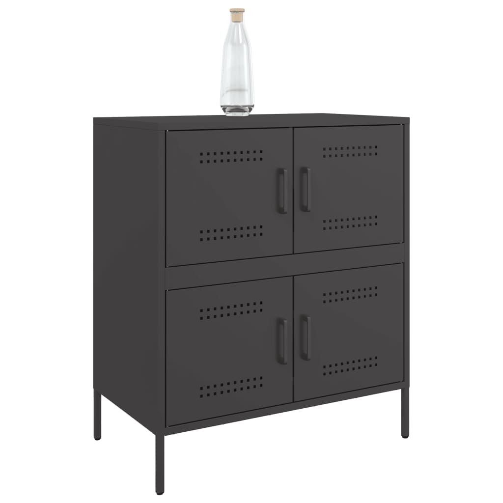 vidaXL Sideboard Black 68x39x79 cm Steel