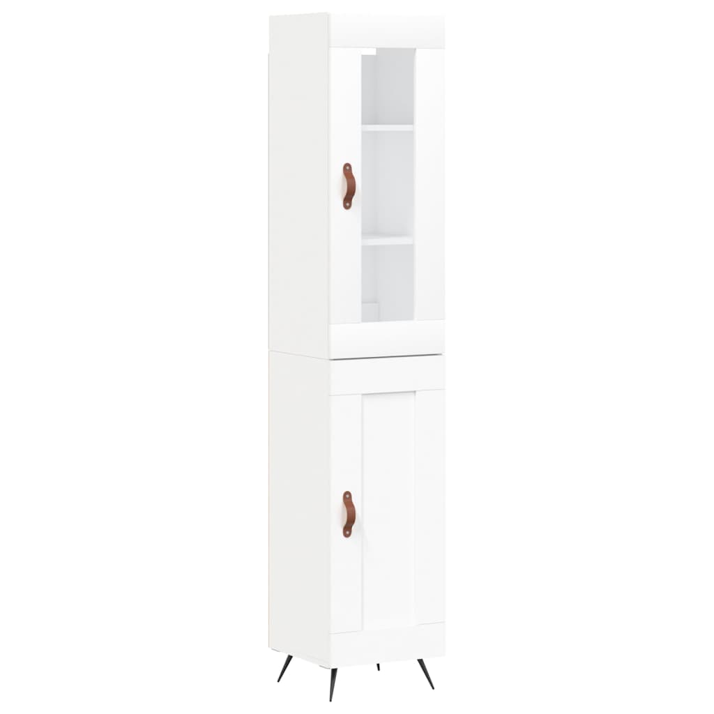 vidaXL Highboard White 34.5x34x180 cm Engineered Wood