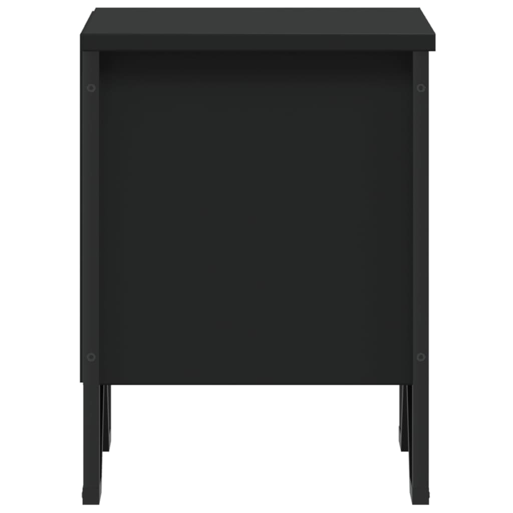 vidaXL Bedside Cabinet Black 40x30x40 cm Engineered Wood