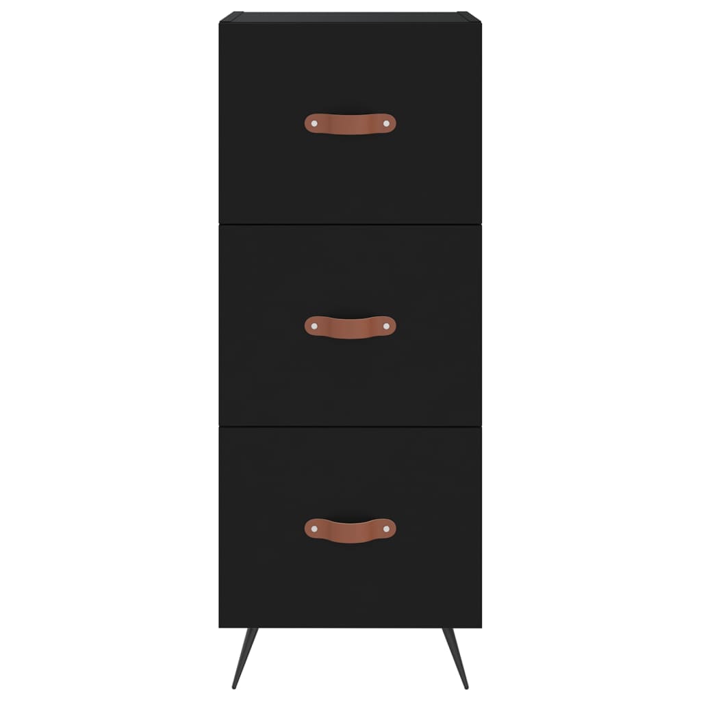 vidaXL Highboard Black 34.5x34x180 cm Engineered Wood