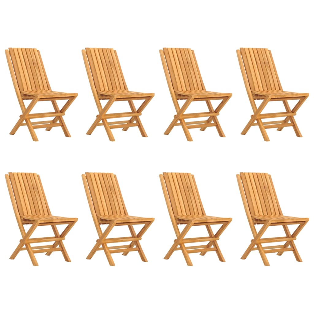 vidaXL Folding Garden Chairs 8 pcs 47x47x89 cm Solid Wood Teak