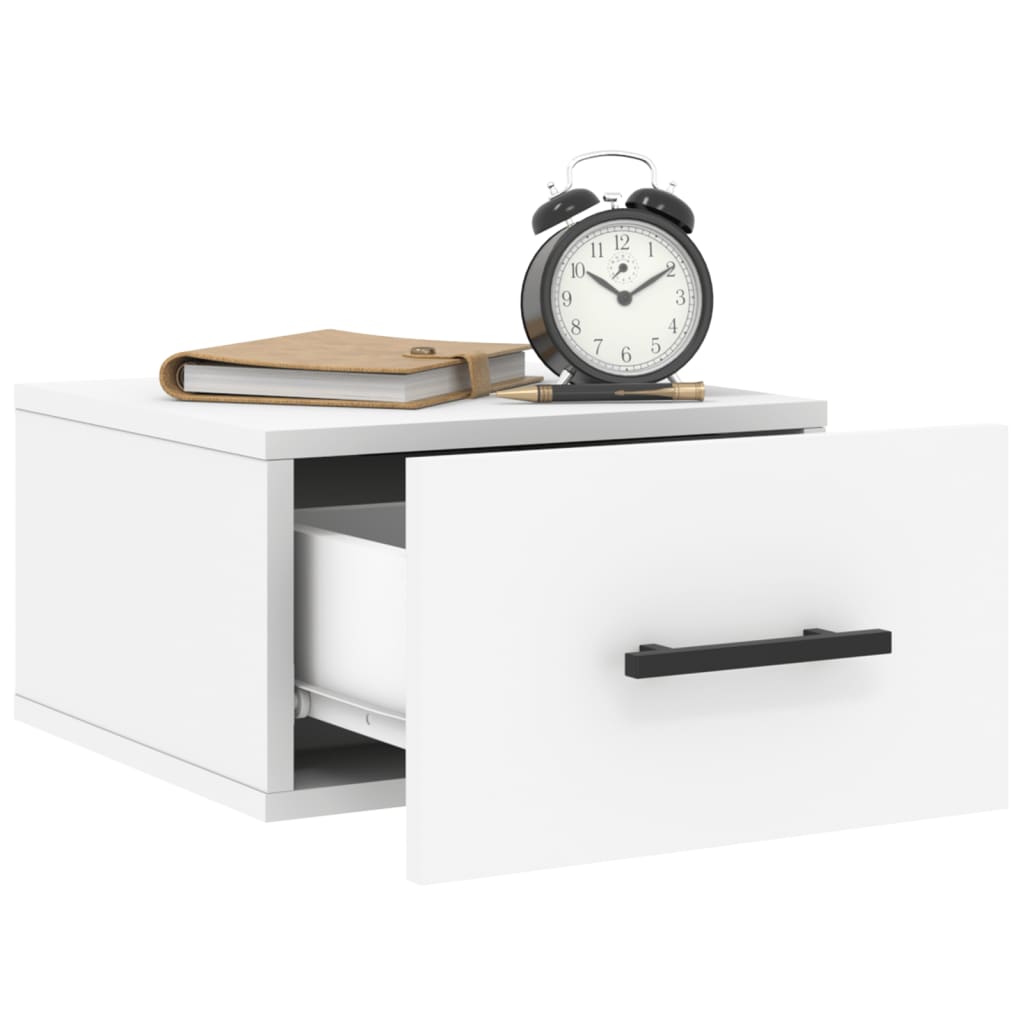 vidaXL Wall-mounted Bedside Cabinet White 35x35x20 cm