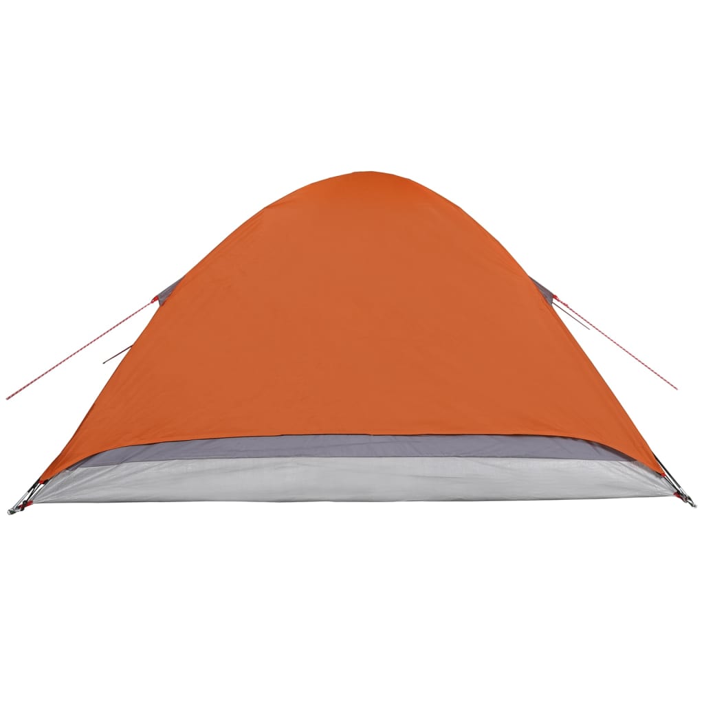 vidaXL Camping Tent Dome 2-Person Grey and Orange Waterproof