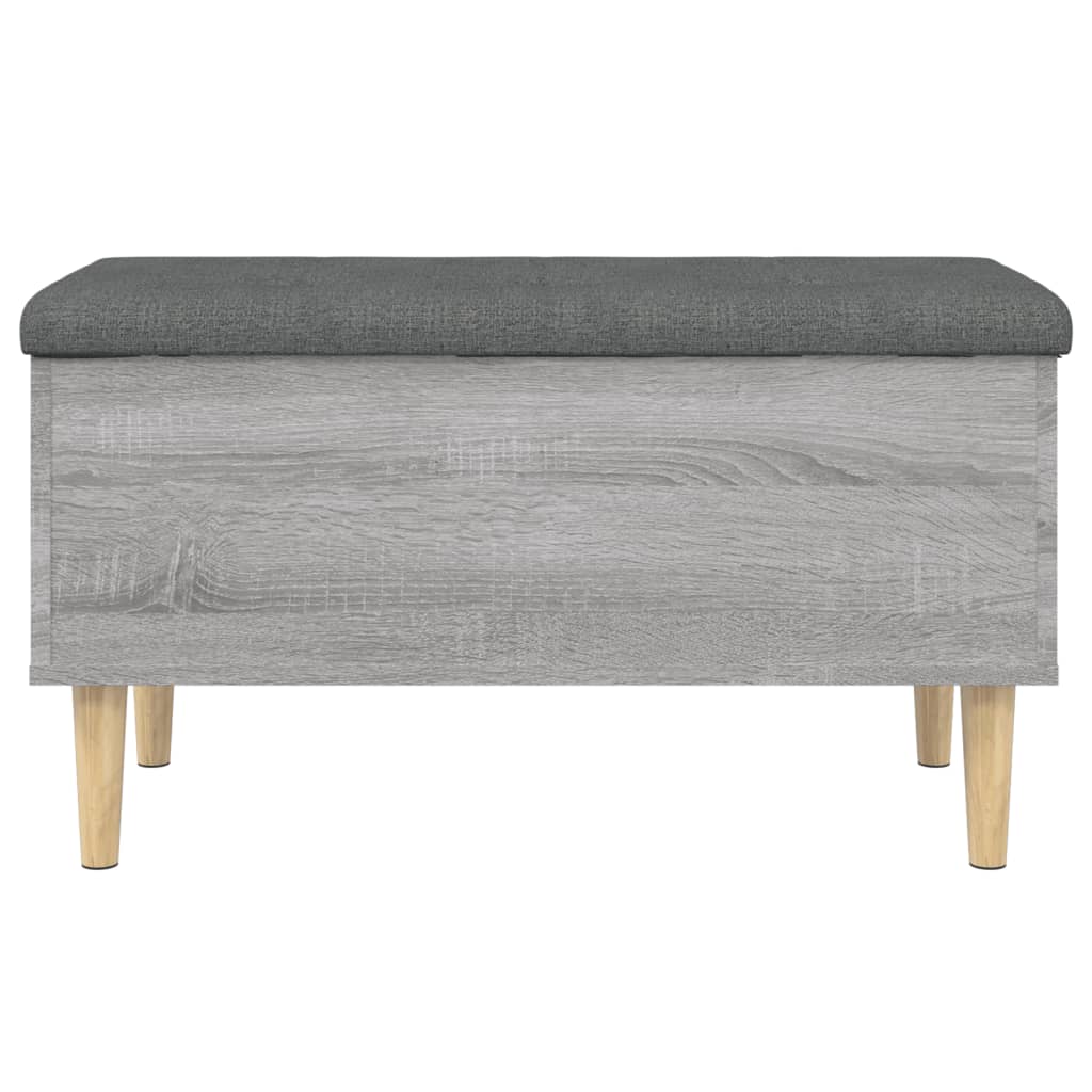 vidaXL Storage Bench Grey Sonoma 82x42x46 cm Engineered Wood