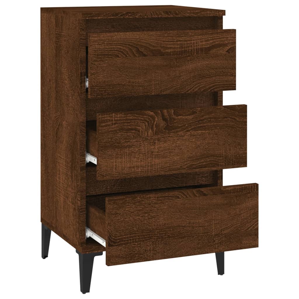 vidaXL Bedside Cabinet Brown Oak 40x35x70 cm Engineered Wood