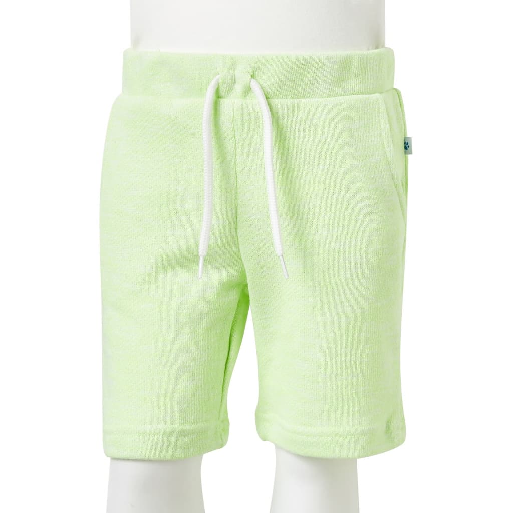 Kids' Shorts with Drawstring Neon Yellow 116