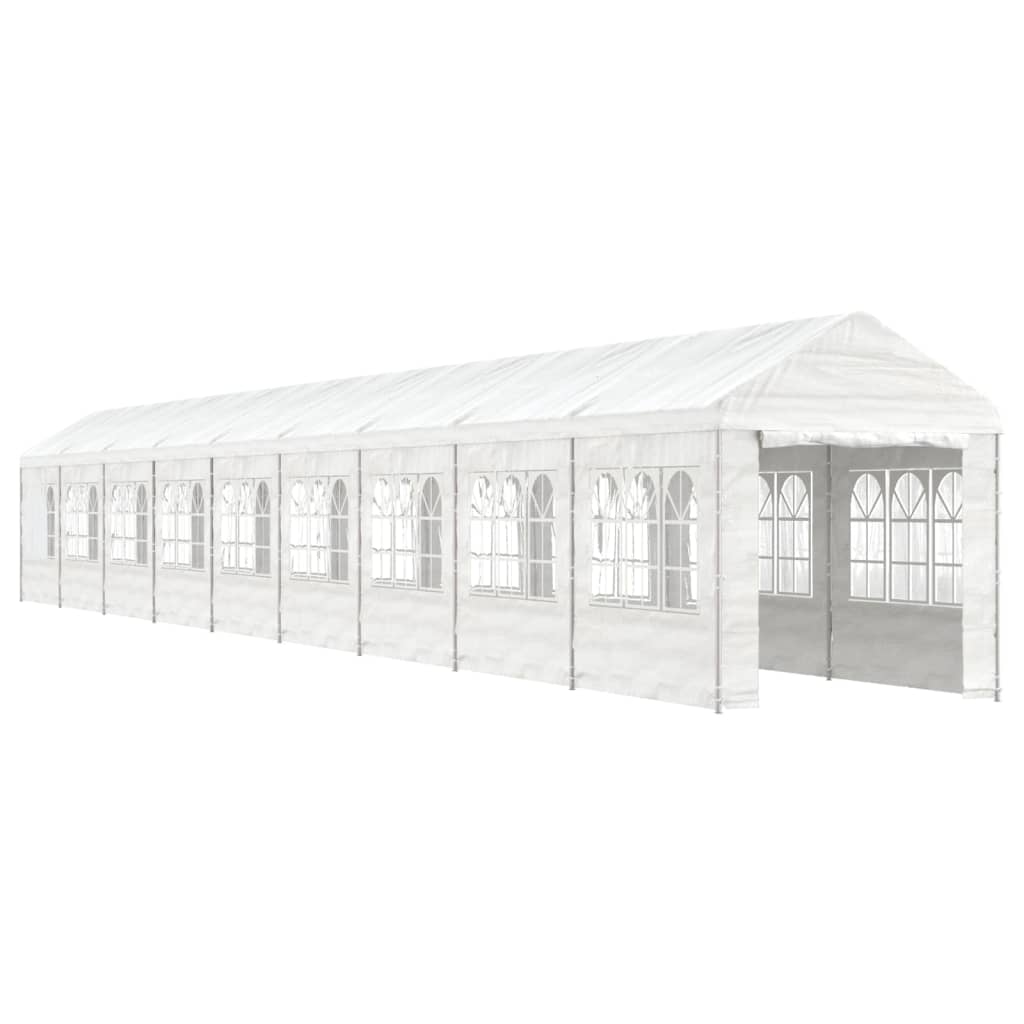 vidaXL Gazebo with Roof White 20.07x2.28x2.69 m Polyethylene