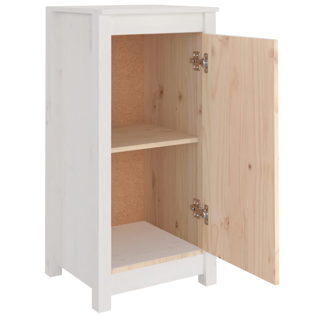 vidaXL Sideboards 2 pcs White 39x35x80 cm Solid Wood Pine