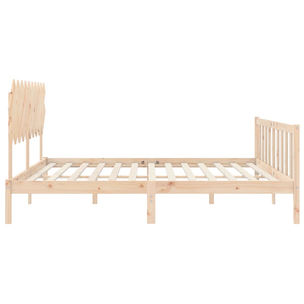 vidaXL Bed Frame without Mattress 200x200 cm Solid Wood Pine