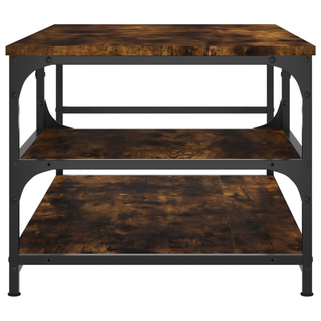 vidaXL Coffee Table Smoked Oak 90x49x40 cm Engineered Wood