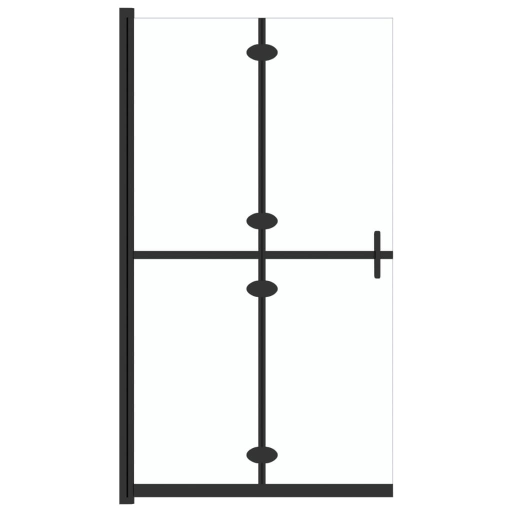 vidaXL Foldable Walk-in Shower Wall Transparent ESG Glass 80x190 cm