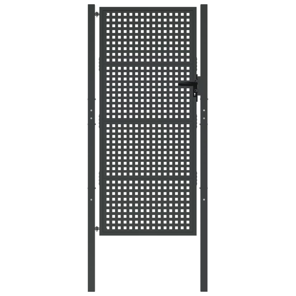 vidaXL Garden Gate Anthracite 105x225 cm Steel