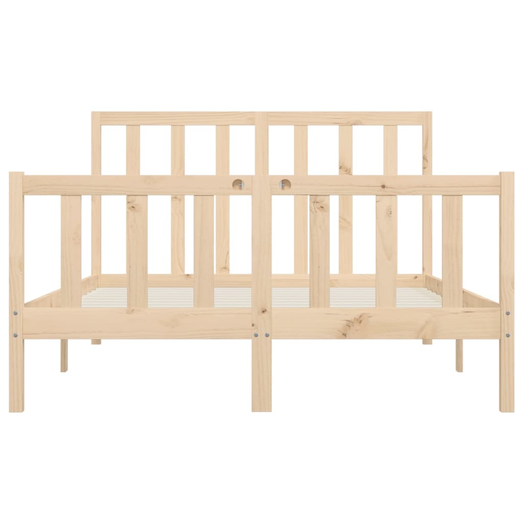 vidaXL Bed Frame without Mattress 150x200 cm King Size Solid Wood