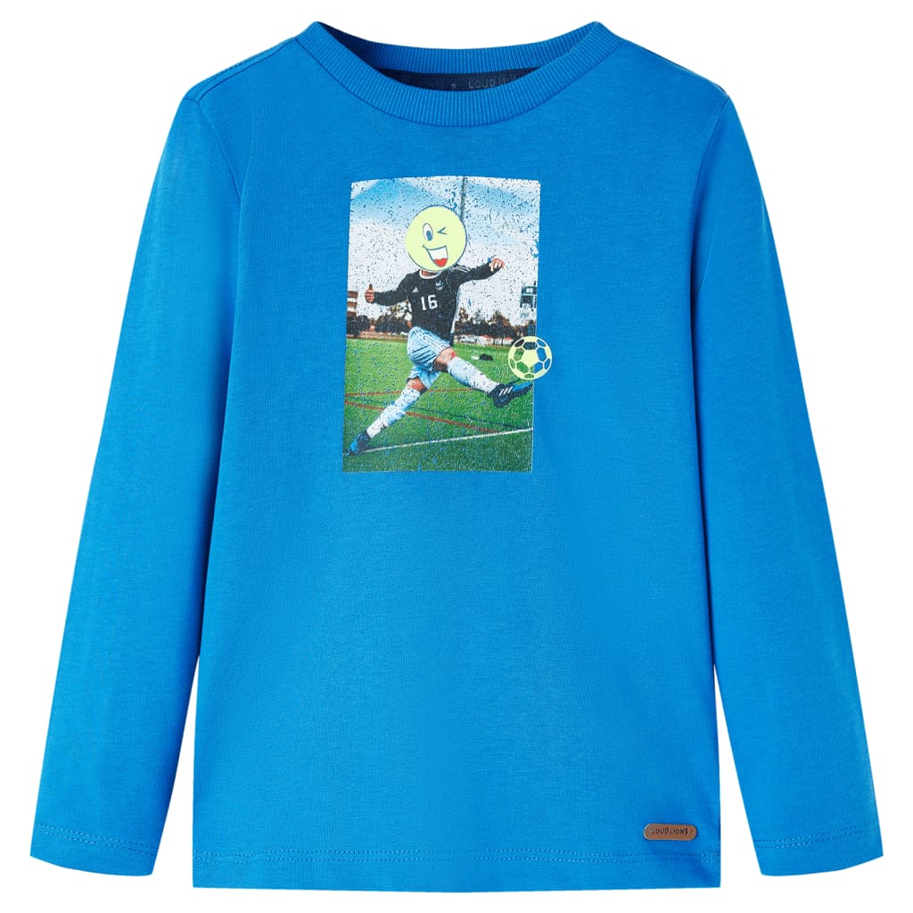 Kids' T-shirt with Long Sleeves Cobalt Blue 128